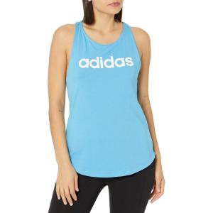 imageadidas Womens Loungewear Essentials Loose Logo Tank TopApp Sky RushWhite