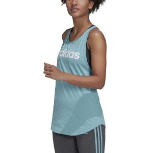 imageadidas Womens Loungewear Essentials Loose Logo Tank TopMint TonWhite