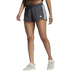 imageadidas Womens Pacer 3stripes Woven ShortsGrey SixBlack