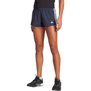 imageadidas Womens Pacer 3stripes Woven ShortsInkWhite