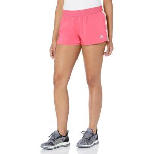 imageadidas Womens Pacer 3stripes Woven ShortsPink FusionWhite