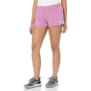 imageadidas Womens Pacer 3stripes Woven ShortsPulse LilacWhite