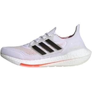 imageadidas Womens Ultraboost 21 Running ShoeWhiteBlackSolar Red