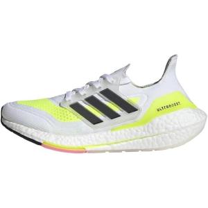 imageadidas Womens Ultraboost 21 Running ShoeWhiteBlackSolar Yellow