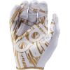 imageadidas Adizero 12 Adult Football Receiver GlovesWhiteMetallic Gold