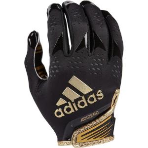 imageadidas Adizero 12 Adult Football Receiver GlovesBlackMetallic Gold