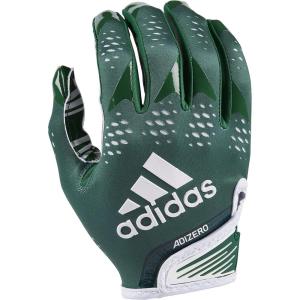 imageadidas Adizero 12 Adult Football Receiver GlovesForest GreenWhite