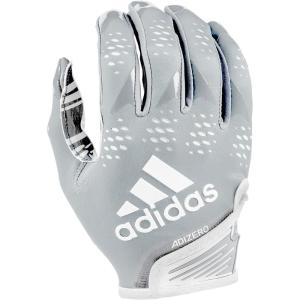 imageadidas Adizero 12 Adult Football Receiver GlovesGrayWhite