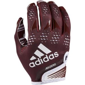 imageadidas Adizero 12 Adult Football Receiver GlovesMaroonWhite