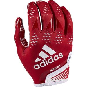 imageadidas Adizero 12 Adult Football Receiver GlovesRedWhite