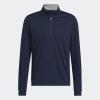 imageadidas Mens Elevated Quarter Zip Golf PulloverCollegiate Navy