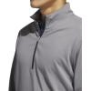 imageadidas Mens Elevated Quarter Zip Golf PulloverGrey Three