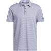 imageadidas Mens Ottoman Stripe Golf Polo ShirtCollegiate NavyWhite