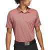 imageadidas Mens Ottoman Stripe Golf Polo ShirtCoral FusionGrey Six