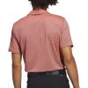 imageadidas Mens Ottoman Stripe Golf Polo ShirtCoral FusionGrey Six