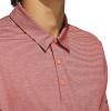 imageadidas Mens Ottoman Stripe Golf Polo ShirtCoral FusionGrey Six