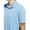 imageadidas Mens Performance Heathered Polo ShirtSemi Blue Burst