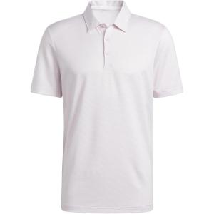 imageadidas Mens Ottoman Stripe Golf Polo ShirtAlmost PinkWhite