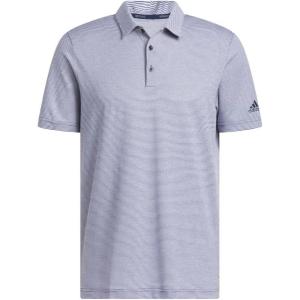 imageadidas Mens Ottoman Stripe Golf Polo ShirtCollegiate NavyWhite