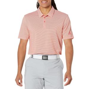 imageadidas Mens Ottoman Stripe Golf Polo ShirtSemi TurboWhite