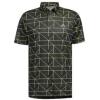 imageadidas Mens Jacquard Golf Polo ShirtBlackPulse Lime