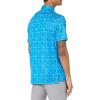 imageadidas Mens Jacquard Golf Polo ShirtBlue RushSemi Mint Rush