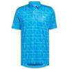 imageadidas Mens Jacquard Golf Polo ShirtBlue RushSemi Mint Rush