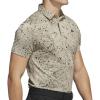 imageadidas Mens Jacquard Golf Polo ShirtHempBlackOlive Strata