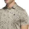 imageadidas Mens Jacquard Golf Polo ShirtHempBlackOlive Strata