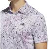 imageadidas Mens Jacquard Golf Polo ShirtWhiteBlackLucid Fuschia