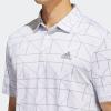 imageadidas Mens Jacquard Golf Polo ShirtWhiteGrey Three