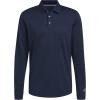 imageadidas Mens UPF Long Sleeve Golf Polo ShirtCollegiate Navy