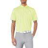 imageadidas Mens Jacquard Golf Polo ShirtPulse LimeWhite