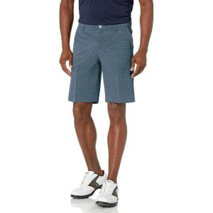 imageadidas Mens Ultimate365 Plaid Print 10 quot Golf ShortsCrew Navy