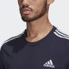 imageadidas Mens Essentials 3Stripes TeeLegend Ink