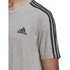 imageadidas Mens Essentials 3Stripes TeeMedium Grey Heather