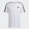 imageadidas Mens Essentials 3Stripes TeeWhiteBlack