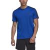 imageadidas Mens Aeroready Designed 2 Move Sport 3Stripes TeeTeam Royal BlueBlack