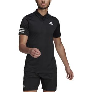 imageadidas Mens Tennis Club 3Stripes Polo ShirtBlackWhite