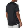 imageadidas Mens Aeroready 3Stripes TeeBlackWhite