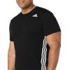 imageadidas Mens Aeroready 3Stripes TeeBlackWhite