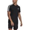 imageadidas Mens Aeroready 3Stripes TeeBlackWhite