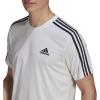 imageadidas Mens Aeroready 3Stripes TeeWhiteBlack