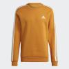 imageadidas Mens Essentials Fleece 3Stripes SweatshirtFocus OrangeWhite