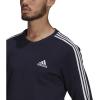 imageadidas Mens Essentials Fleece 3Stripes SweatshirtInkWhite