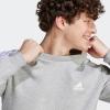 imageadidas Mens Essentials Fleece 3Stripes SweatshirtMedium Grey Heather