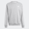 imageadidas Mens Essentials Fleece 3Stripes SweatshirtMedium Grey Heather