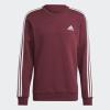 imageadidas Mens Essentials Fleece 3Stripes SweatshirtVictory CrimsonWhite