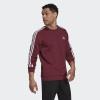 imageadidas Mens Essentials Fleece 3Stripes SweatshirtVictory CrimsonWhite