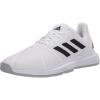 imageadidas Mens Courtjam Bounce Tennis ShoeFtwr WhiteCore BlackMatte Silver